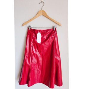 Red Faux Skirt